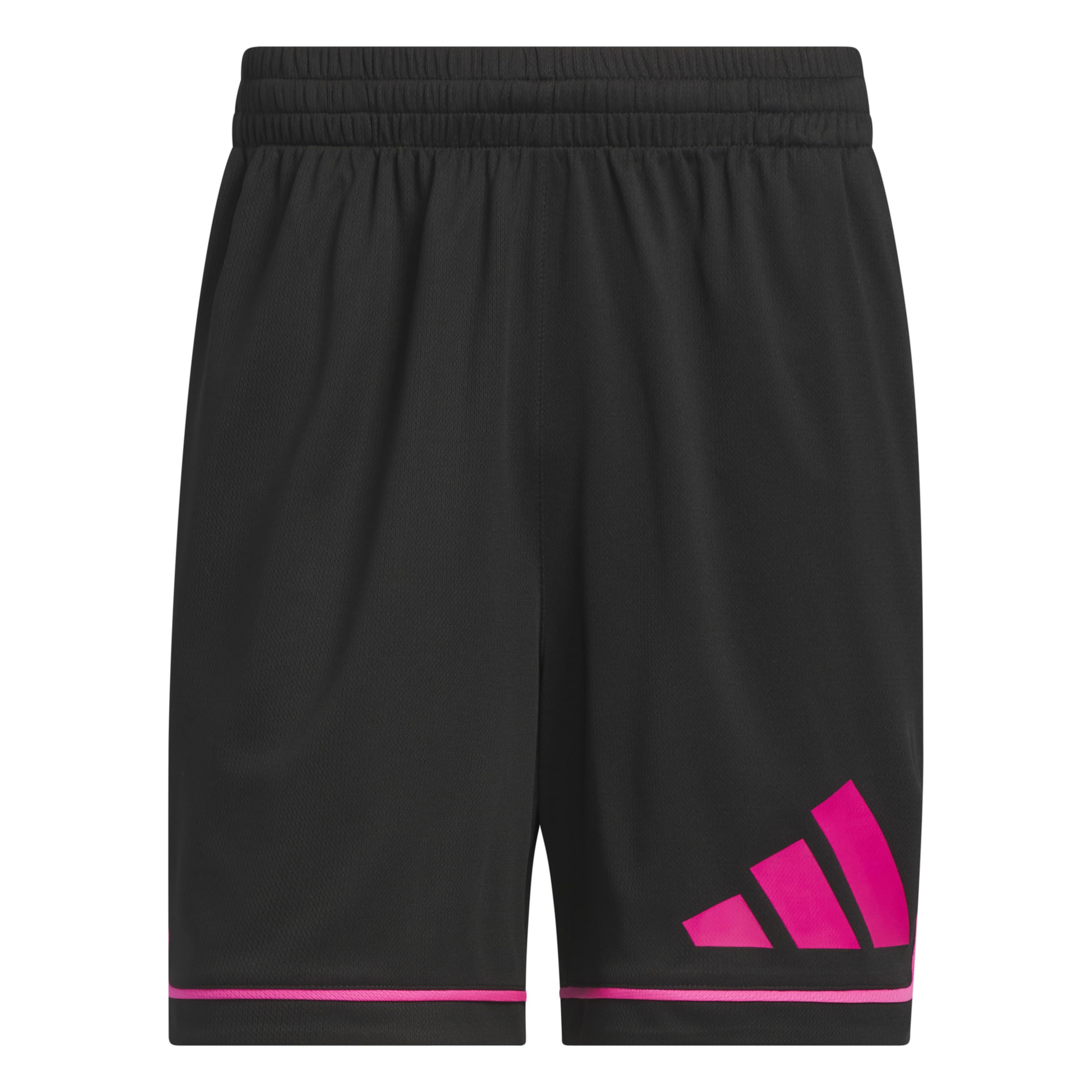 Adidas Herren Adidas Basketball Badge of Sport Short, Black/Shock Pink, S 7 inch