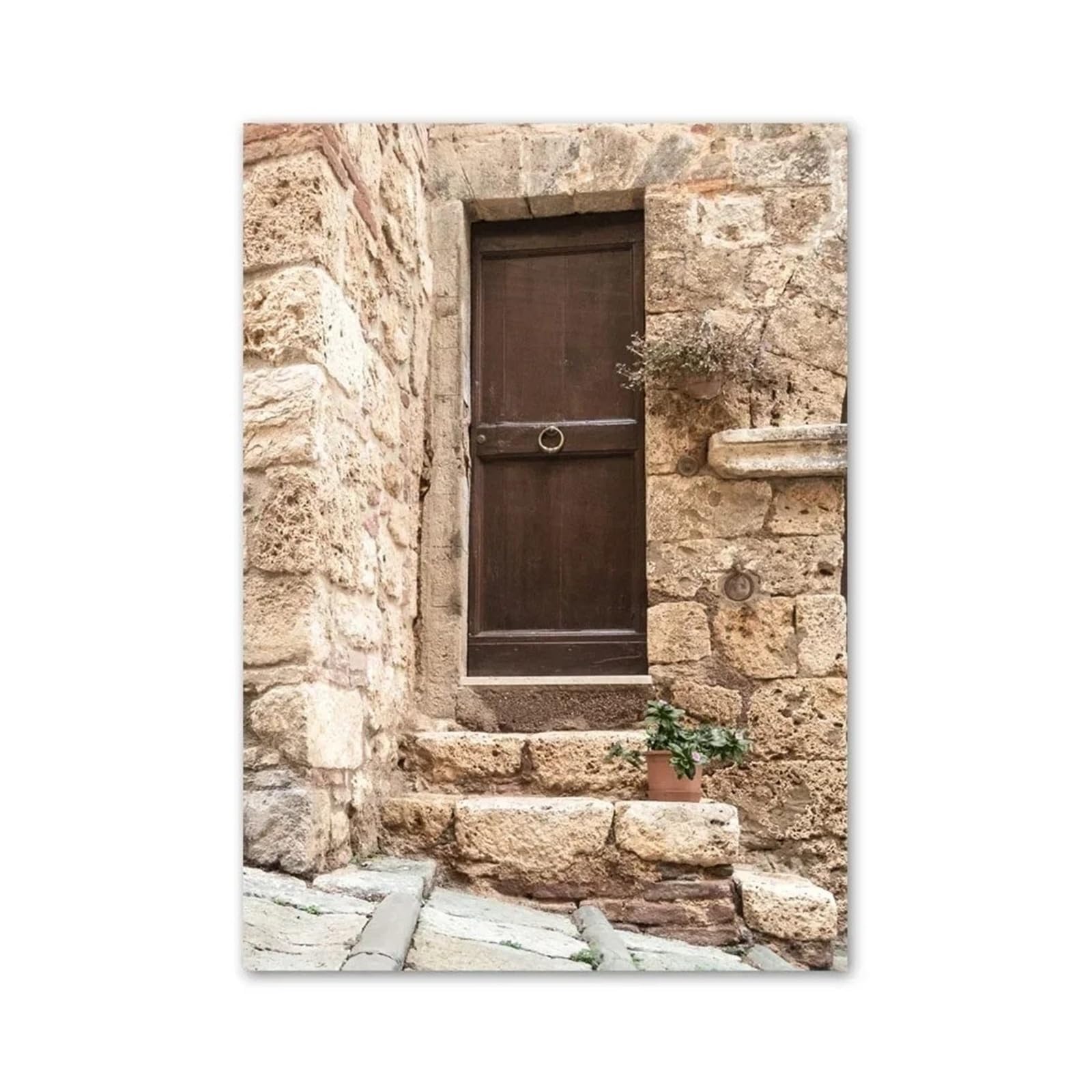 Xenite Girls C Wall Art Anvas Prints Beige Building Stairs Shapes Plants Wall Art Anvas Painting Nordi Posters And Prints Wall Pictures For Living Room Decor(,40X50cm)