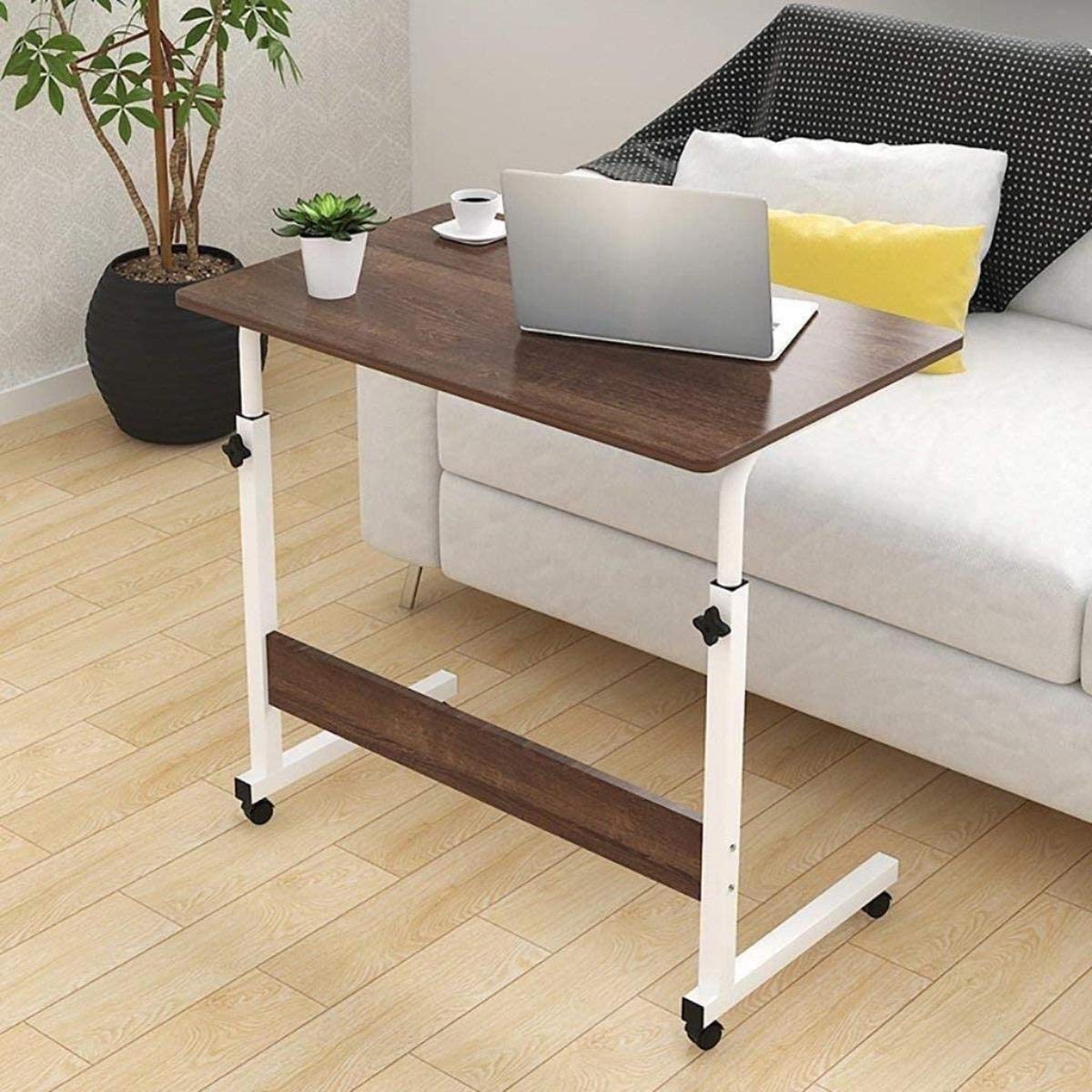 Mesa de noche sencilla elevable que transforma tu espacio de estudio con escritorio móvil