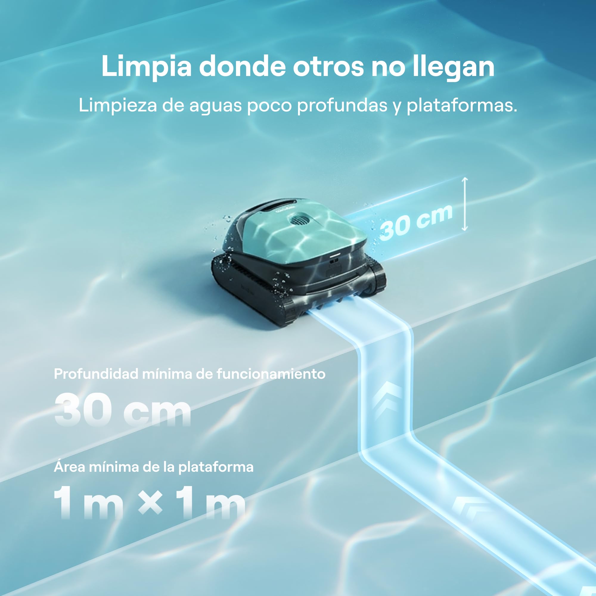 Beatbot Sora 10 limpiafondos Piscina, Paredes, flotación, Verde Salvia | Paredes, Plataformas y línea de flotación, Estacionamiento línea flotación, 5l residuos,App,Piscinas enterradas/elevadas