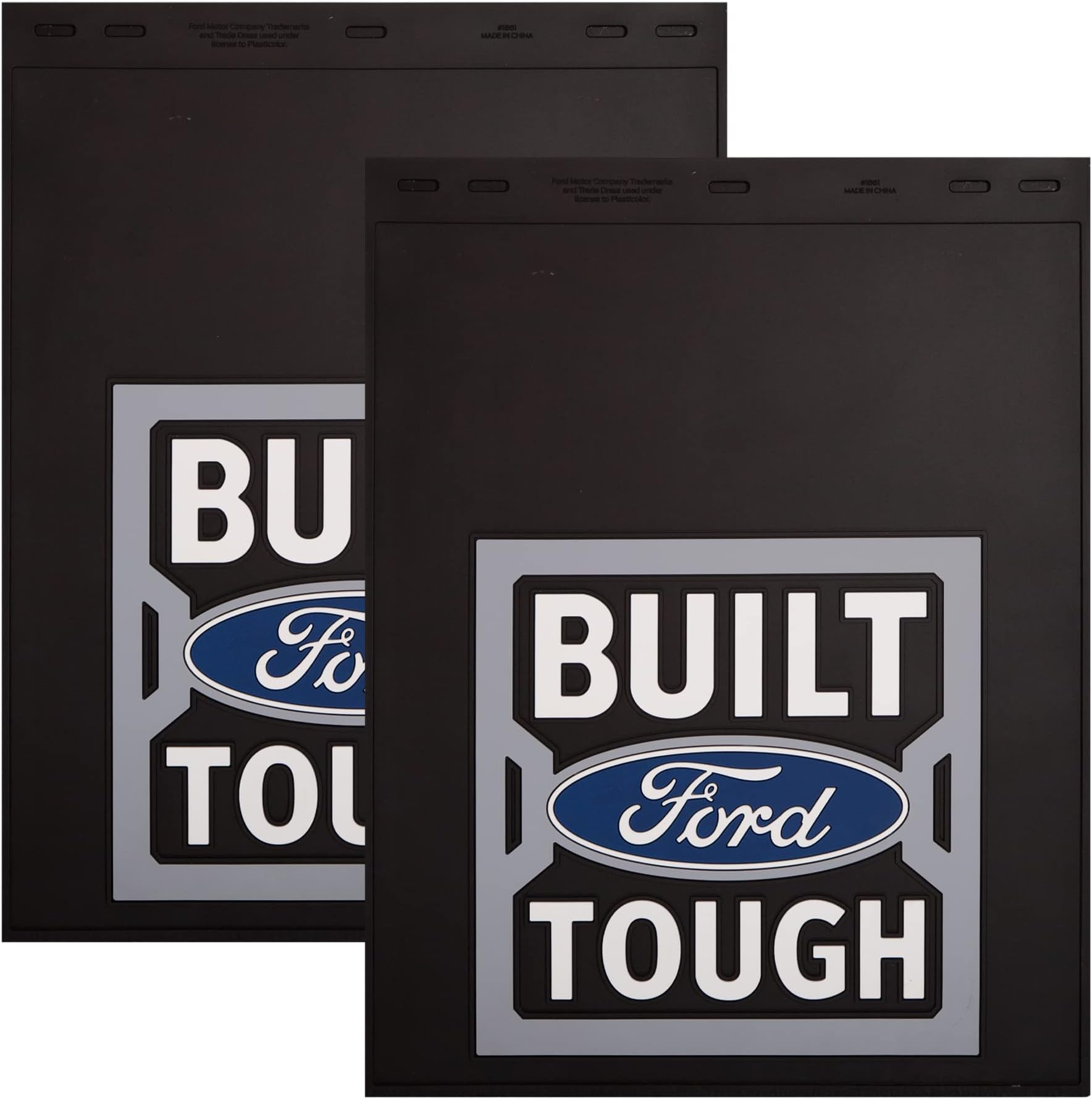 Plasticolor 001861R01 Built Ford Tough 18x24 Mud Guard - Set of 2 Pieces