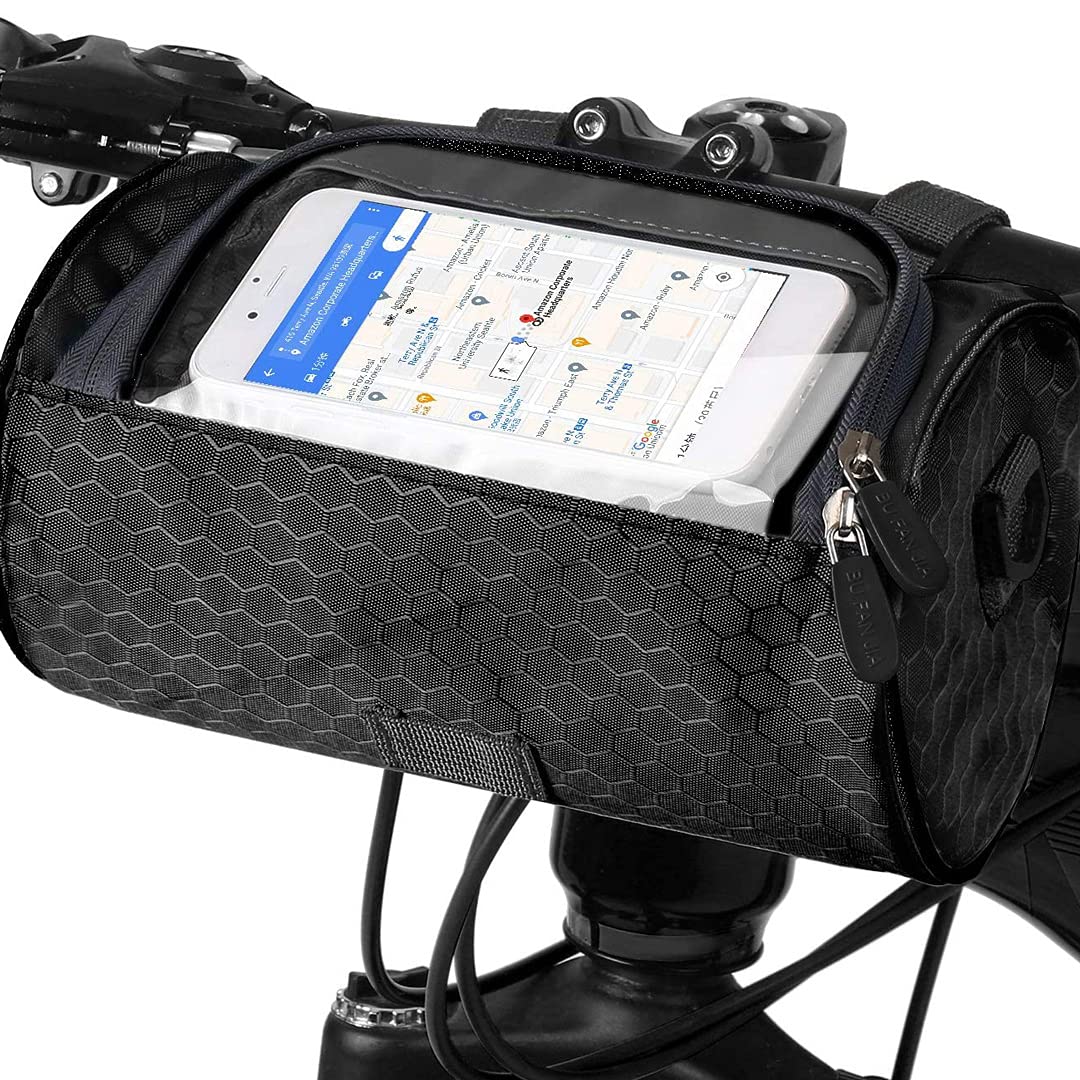 Sacoche de guidon vélo étanche : protégez vos affaires et manipulez votre GPS sous la pluie
