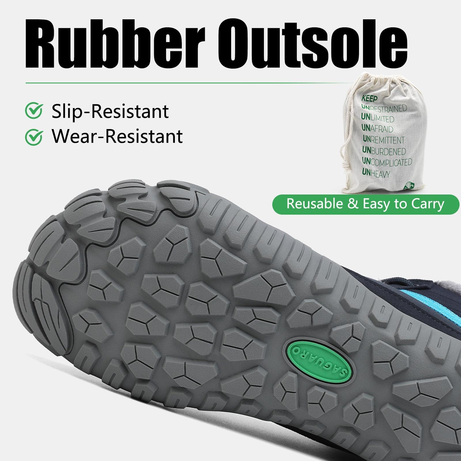 SAGUARO Barefoot Stivali Invernali Impermeabile Uomo Caldo Scarpe Inverno Donna Trekking Sneaker Outdoor Impermeabile