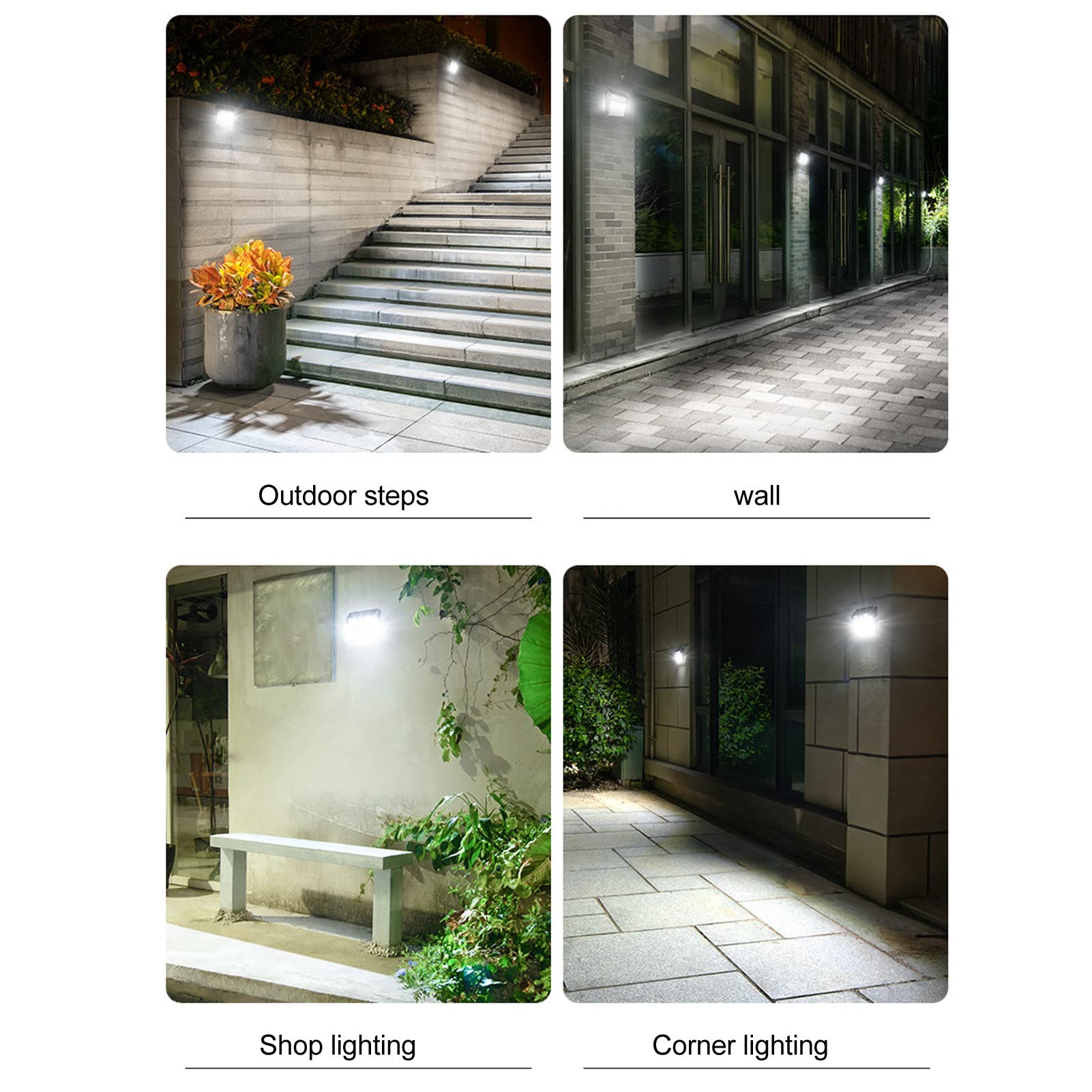 Luces Solares para Exteriores Luz de Pared con Sensor Solar IP65 Impermeable 112 LED Lámpara de Pared con Sensor de Movimiento Solar Luces de Pared Solares para Exteriores para Puerta de Entrada, Pati