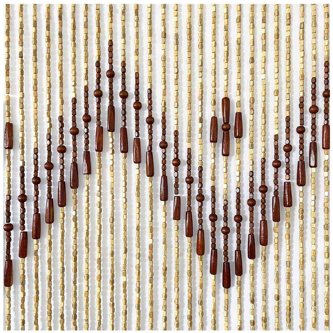 Acomoda Textil – Cortina para Puerta de Madera 90x195 cm para Terraza, Jardín, Balcón y Patio. Panel con Barra Resistente Interior y Exterior Antimoscas e Insectos de Facil Instalación. (Kato)