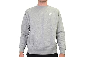 Men's Nike Club Crewneck Sweatshirt: Grey Heather, XX-Large