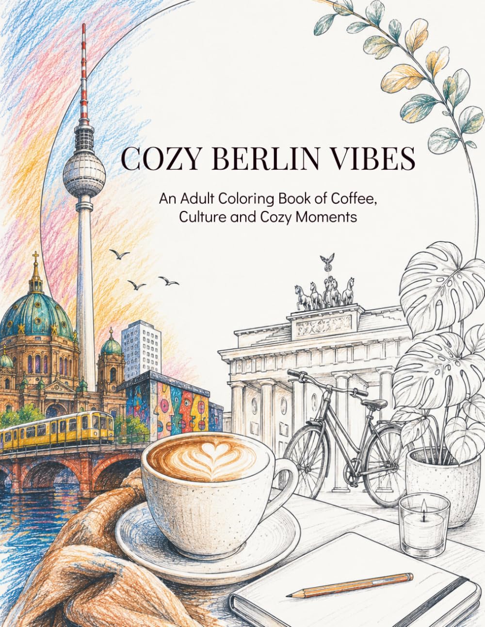 COZY BERLIN VIBES: An Adult Coloring Book of Coffee, Culture and Cozy Moments (The Art of Everyday Escape - Adult Coloring Books)
