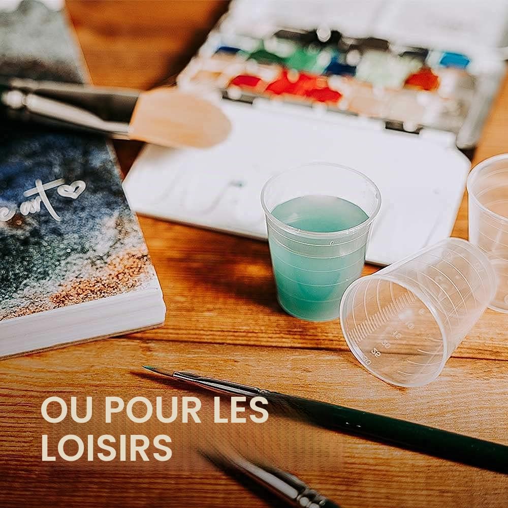Tuuters. Lot de 300 gobelets à médicaments, 30 ml, incassables, pour schnaps, médecines, mélange de couleurs + couvercle