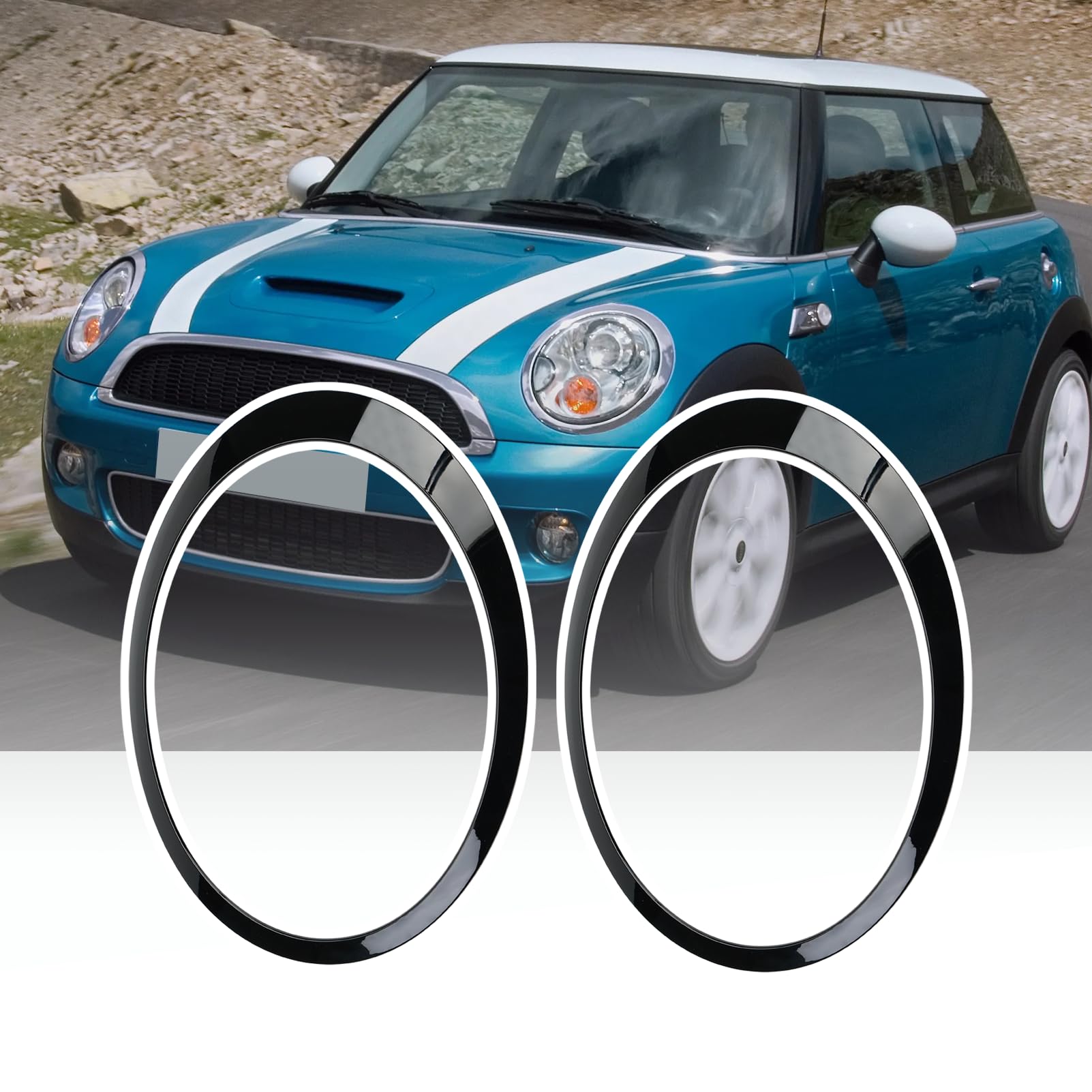Anello decorativo per fari R55 R56 R57 R58 R59 Cooper 51137149905 51137149906 rivestimento per fari (lato sinistro e destro)