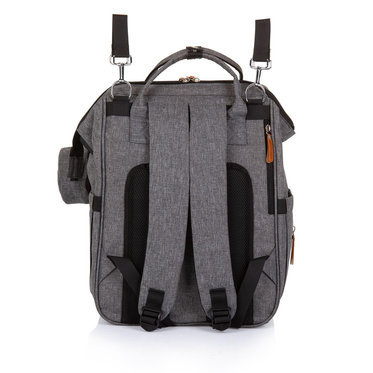 Chipolino, borsa fasciatoio, zaino per carrozzina, borsa per ciuccio con zip, colorazione:grigio