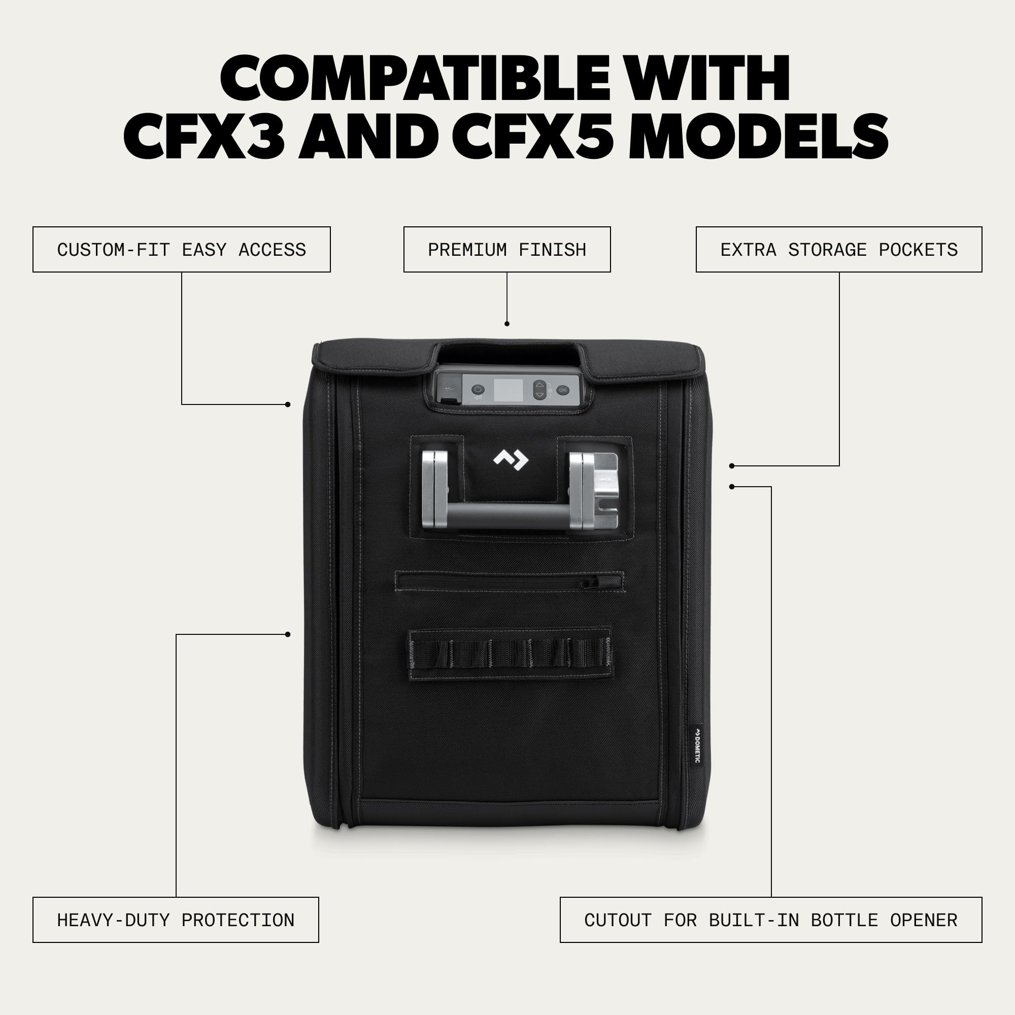 Dometic CFX3 PC45 etui ochronne do przenośnej lodówki kompresorowej CFX3 45 – wytrzymała konstrukcja – pianka EVA, nylon – akcesoria kempingowe – osłona
