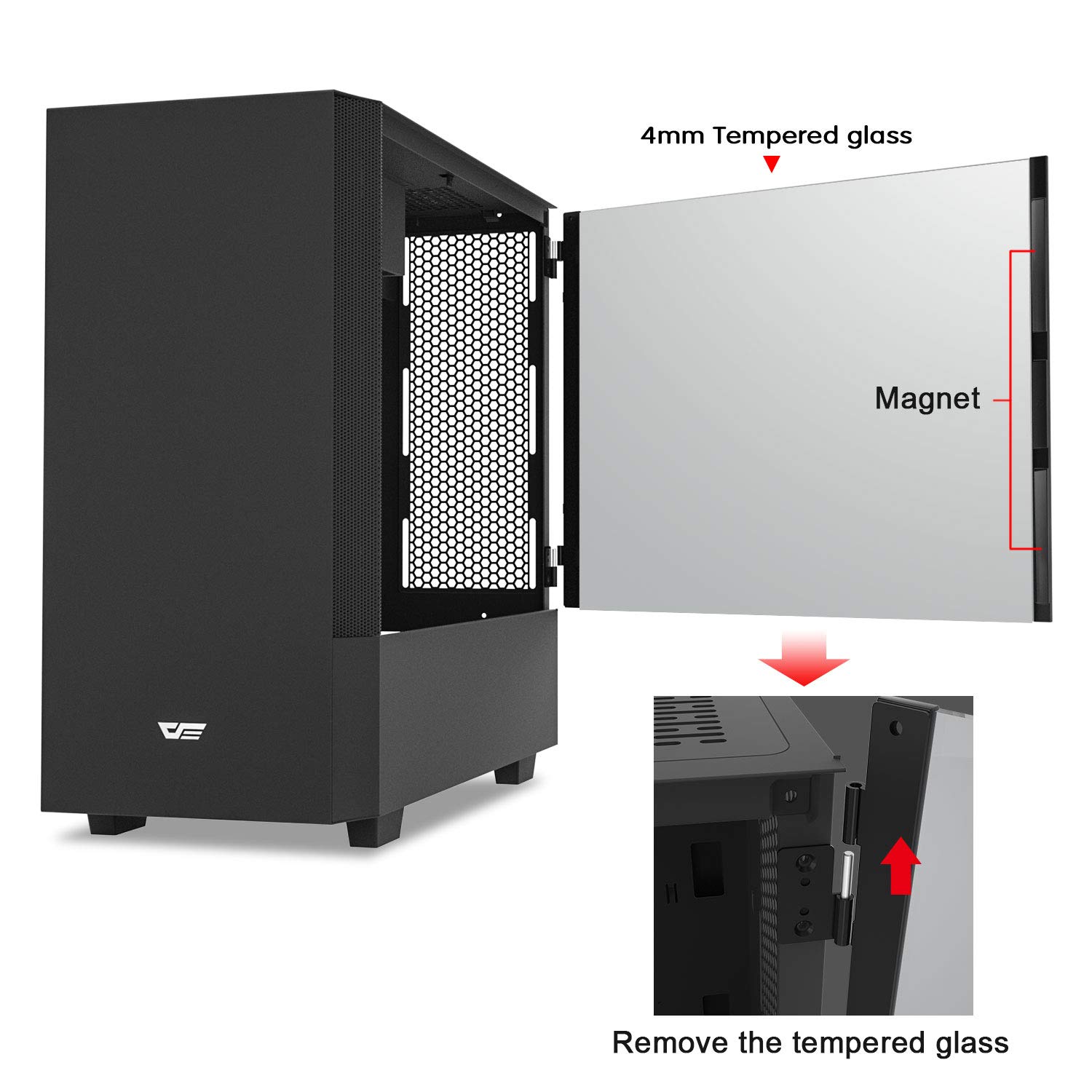 Buy darkFlash V22 Black Mid Tower Computer Case ATX Micro ATX Mini ITX