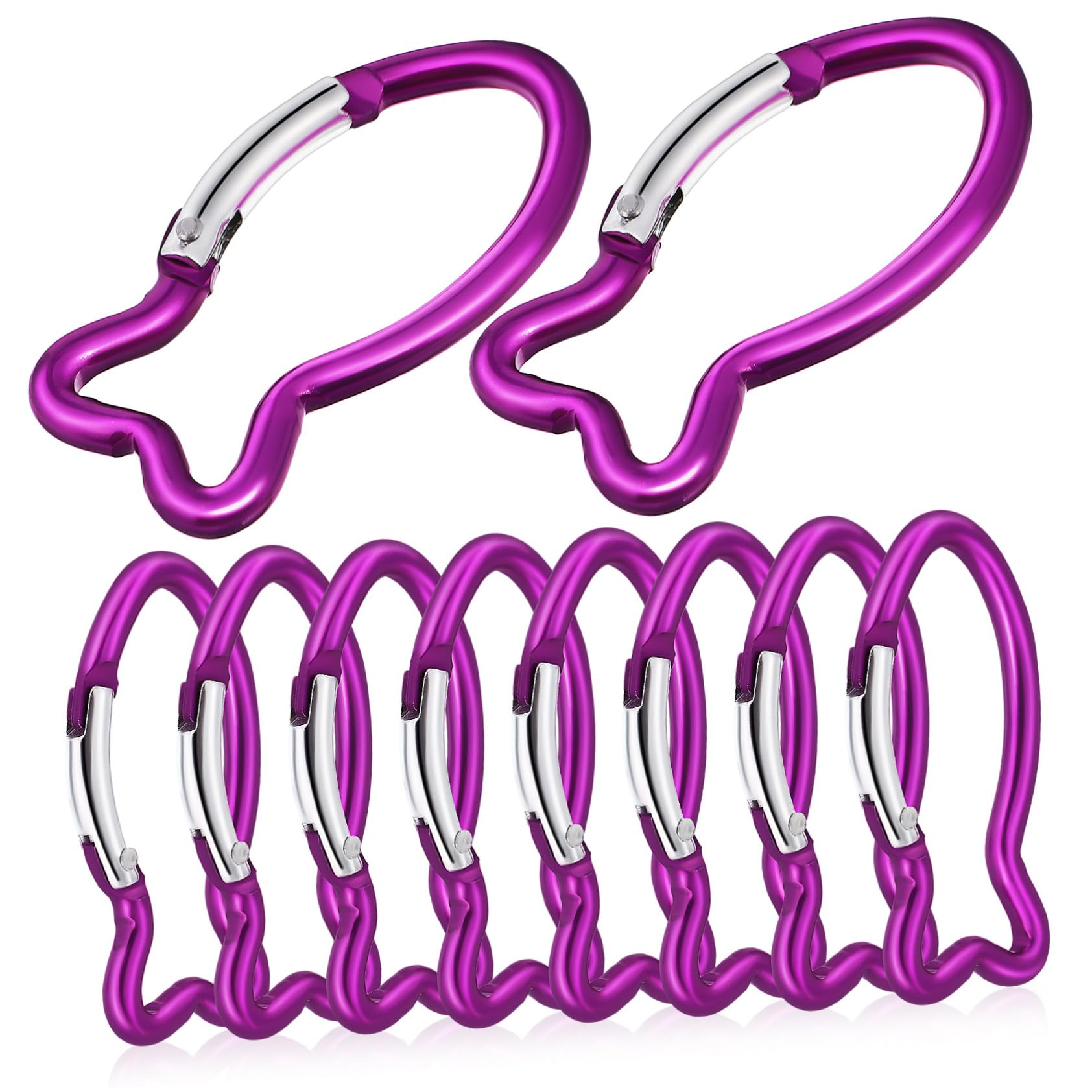 TOYANDONA Mosquetón De Aluminio Forma De De Clips De para Camping Y Senderismo Accesorios De Llaves Color Vividante