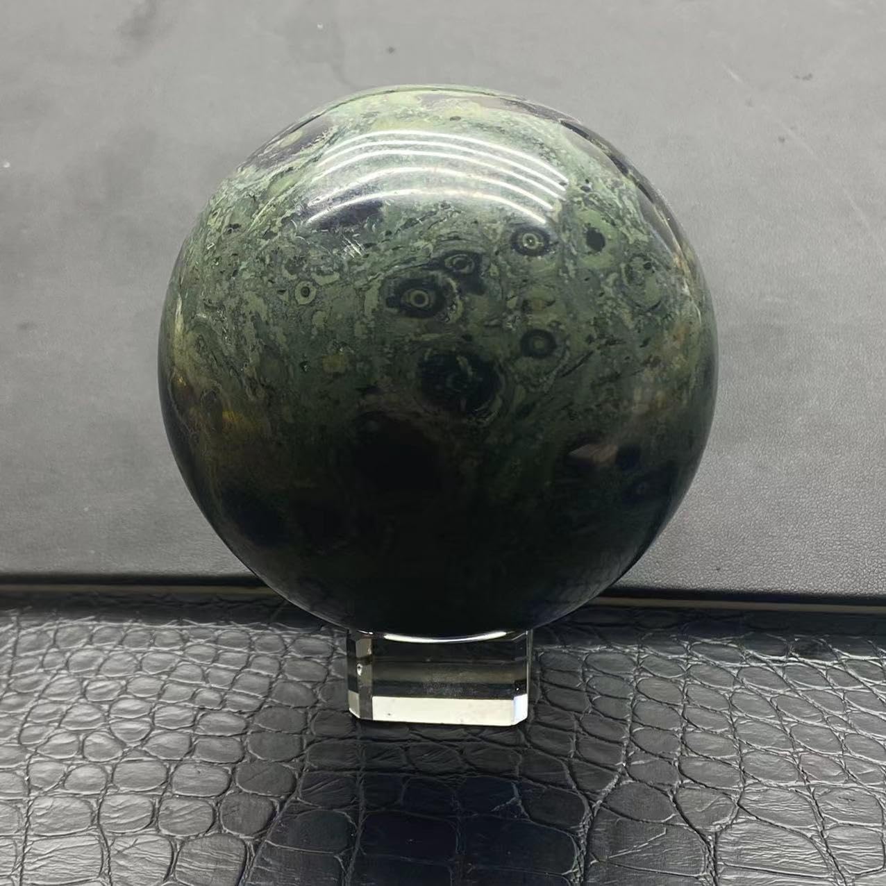 Amazon.co.jp : 天然宝石球マラカイト石水晶玉カンババジャスパー球