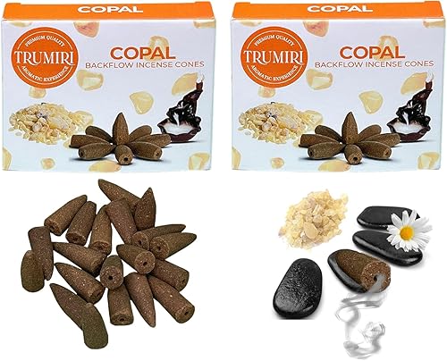 Miniatura 6 de Copal - Conos de incienso de reflujo - Total de 20 conos de incienso en cascada - Paquete doble de 10 conos de incienso de reflujo - Conos de