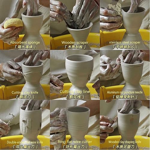 Miniatura 2 de Langqun Herramientas de escultura de arcilla, kit de herramientas de cerámica de 23 piezas, herramientas de arcilla polimérica, varillas de