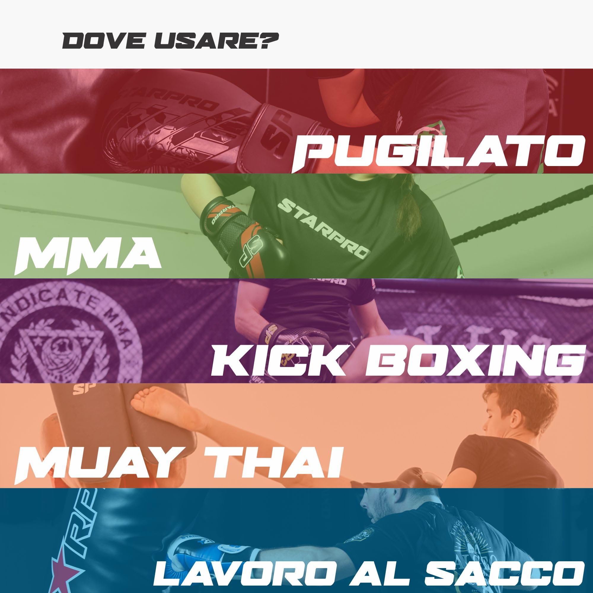Starpro Guantoni da boxe Obsidian Nero Opaco - Pelle Fuax - Guanti da allenamento, sparring e kickboxing per uomini e donne - 8oz 10oz 12oz 14oz 16oz