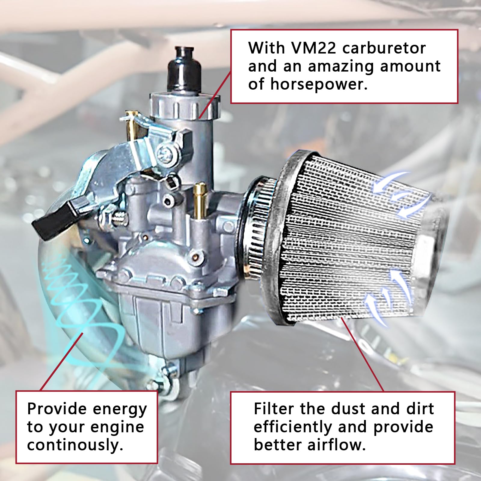 Carburador De Carreras V22 De 1.024 In Para Ikuni Perforance - Foto 2