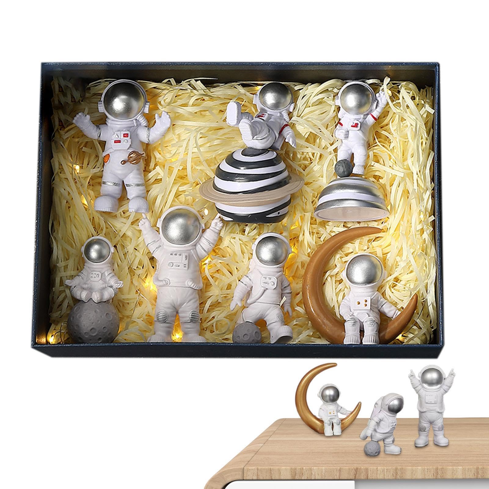 Figura de Astronauta, 7 estatuas de Astronauta de Resina, estatuas de