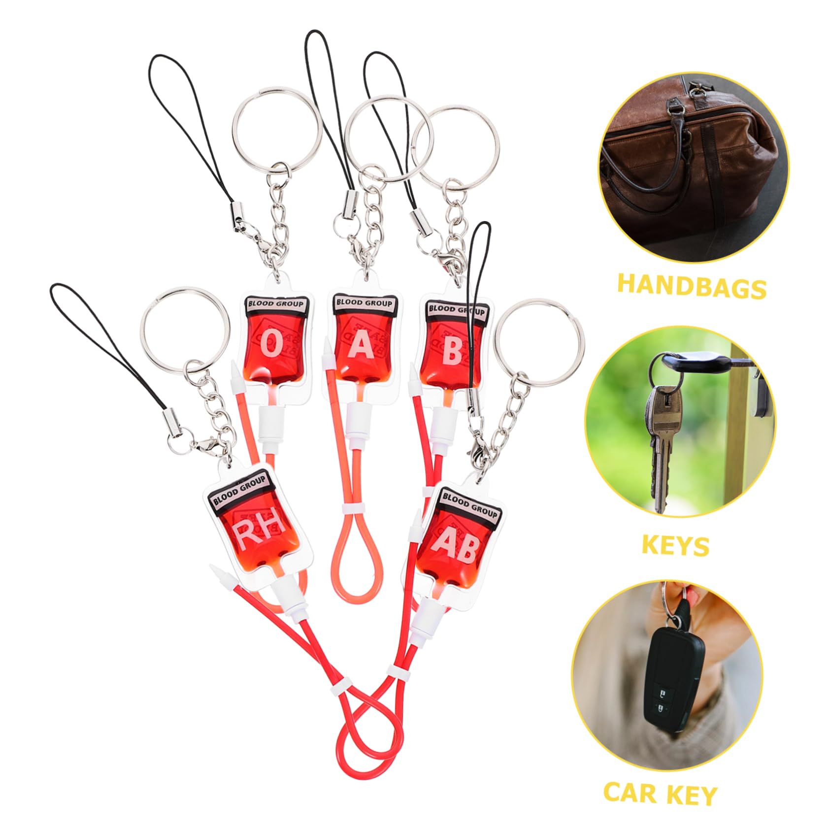25 Piezas accesorios de fiesta llavero bolsa de sangre fiesta de halloween llaveros Adorno para mochilas halloween decoracion llavero Favor de fiesta AbS rojo