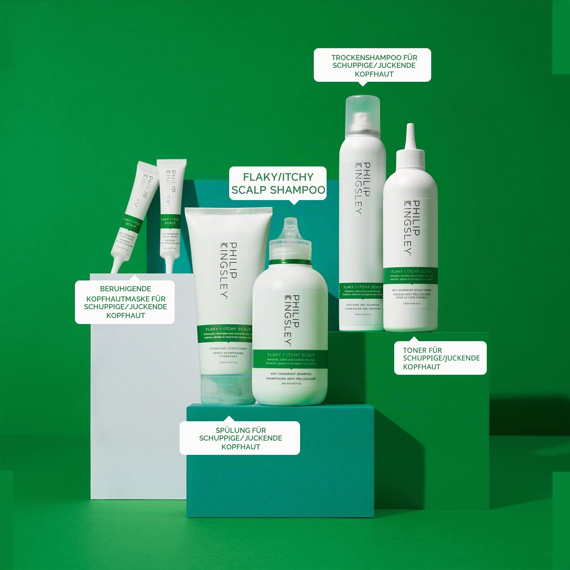 Philip Kingsley | Schuppiges/juckendes Kopfhautshampoo | Anit-Dandruff Shampoo für schuppige, juckende, trockene, fettige Kopfhaut | Reinigung der Kopfhaut | 1000ml