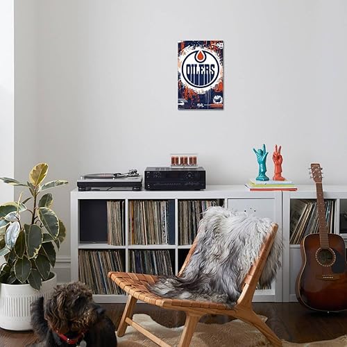Miniatura 4 de Trends International NHL Edmonton Oilers - Maximalist Logo 23 Canvas Wall Poster