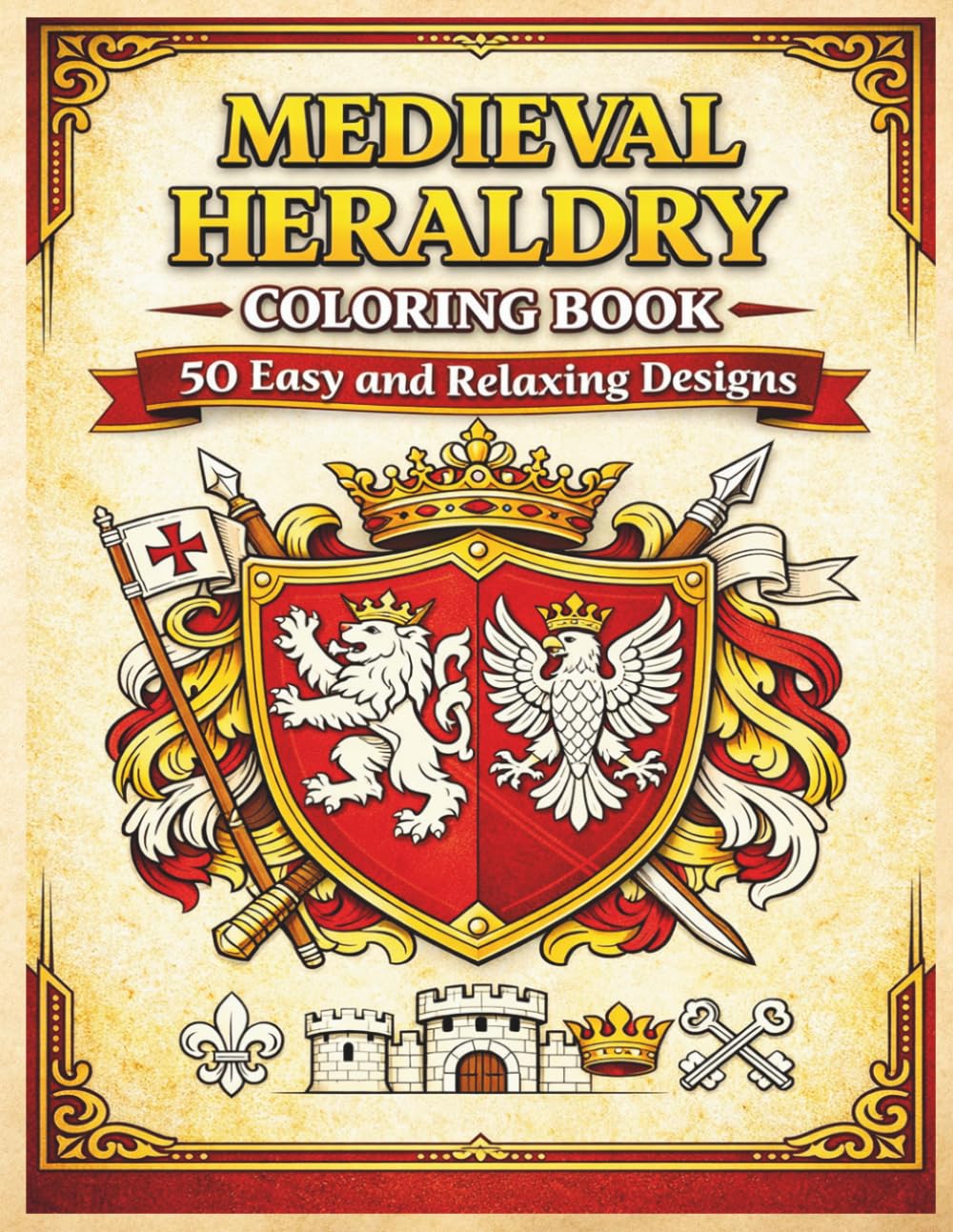 Medieval Heraldry coloring book