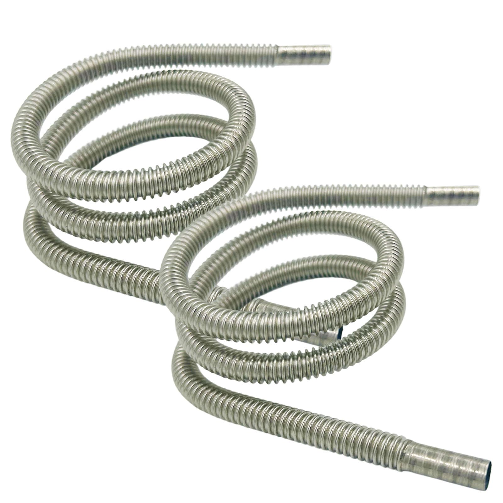 MENSI Stainless Steel Corrugated Gas Line Flex Tube Hose for Wolf, Jade and Other Brand Ranges 3/8" Diameter, 36" Long 2PCS/Pack
