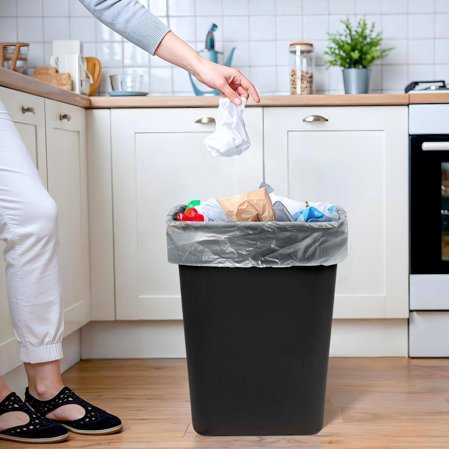 10 Gallon Black Wastebasket - Organize Your Home -8