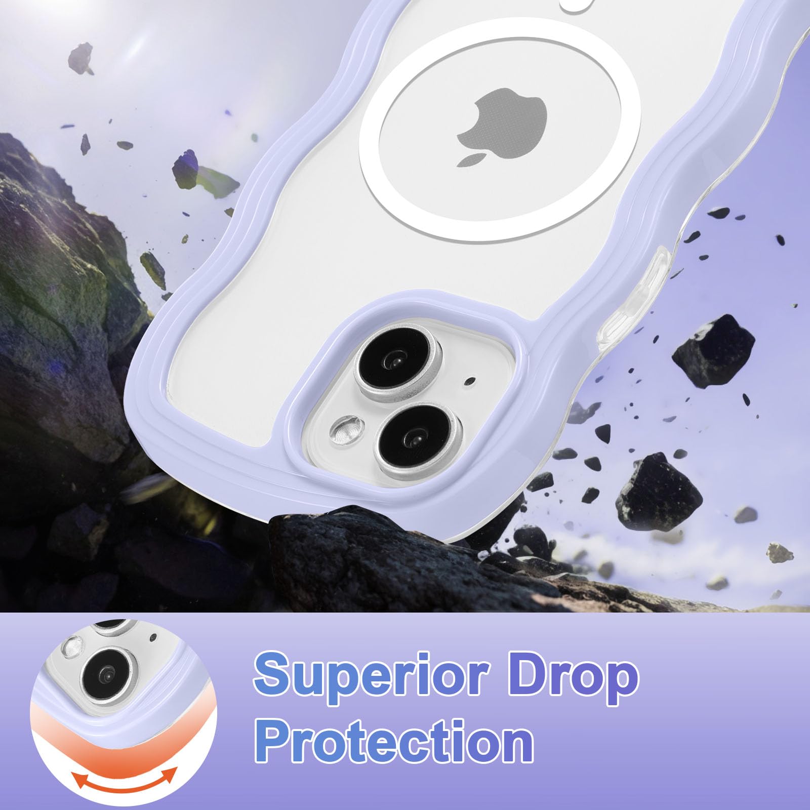 QLTYPRI Custodia magnetica per iPhone 13/14, compatibile con
