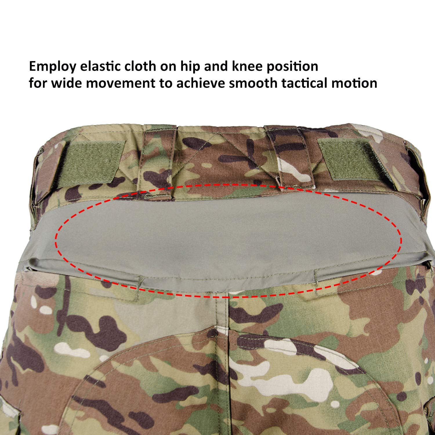 SINAIRSOFT Pantaloni Tattici Militari Multicam - BDU Gen3 Small, 10 Tasche