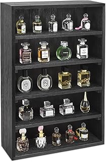 Ikee Design Wooden Wall-Mounted Display Shelves Rack for Collectibles, Figures,Shot Glasses,Spice Can,Cosmetics or Perfume,