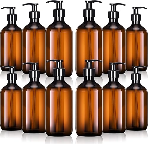 Miniatura 9 de Tessco para ti 12 paquetes de dispensador de jabón negro botellas de bomba de plástico vacías dispensador recargable contenedor de champú para