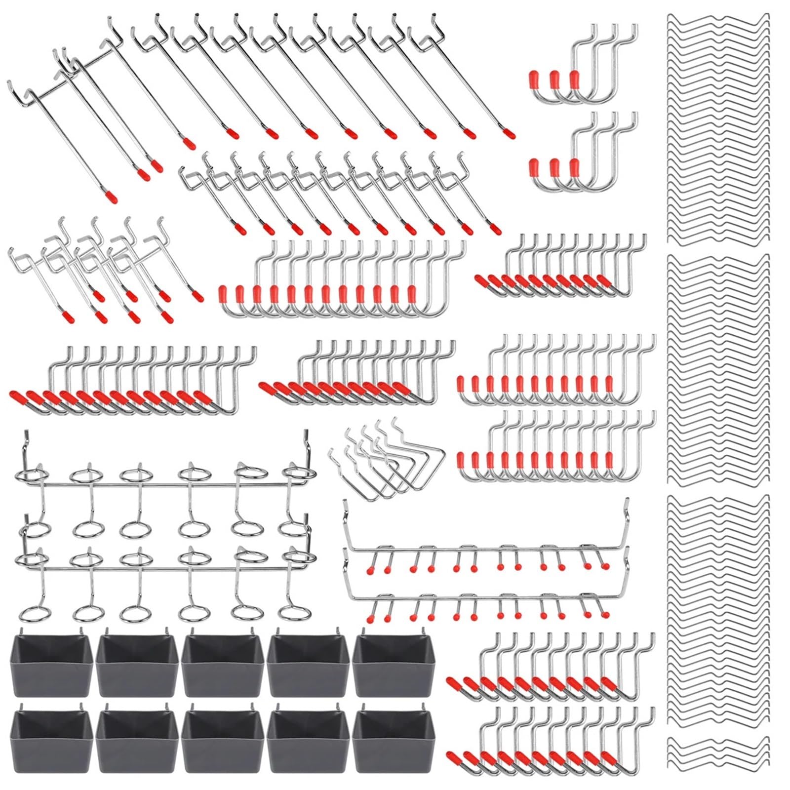 ZYAYNG 228 Pcs Pegboard Hooks Assortment for Home