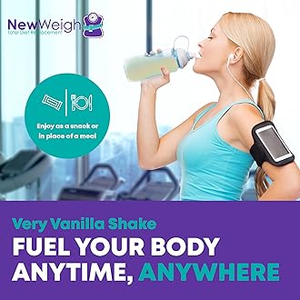 Meal Replacement Weight Loss Shake - Delicious Very Vanilla High Protein Diet Shake Powder, High in Fibre and Low Fat. Healthy Shakes for Women, Men 7 x 60g Sachets