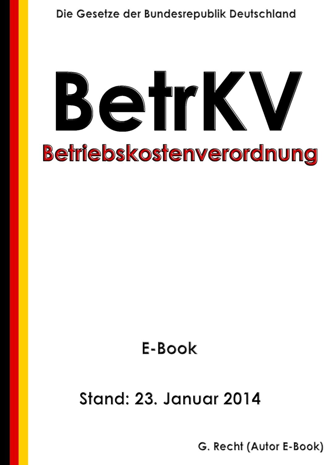 Verordnung über die Aufstellung von Betriebskosten