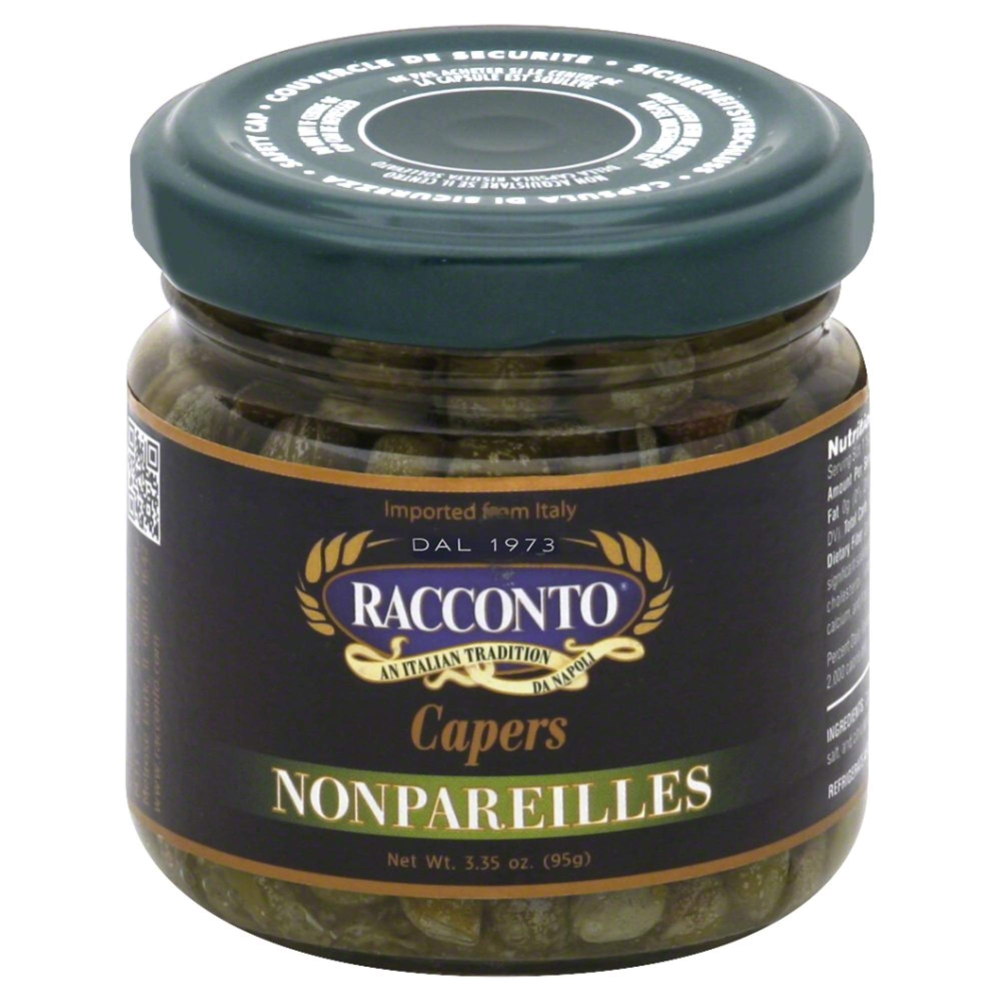Racconto Nonpareilles Capers, 1-3.53 oz Jar