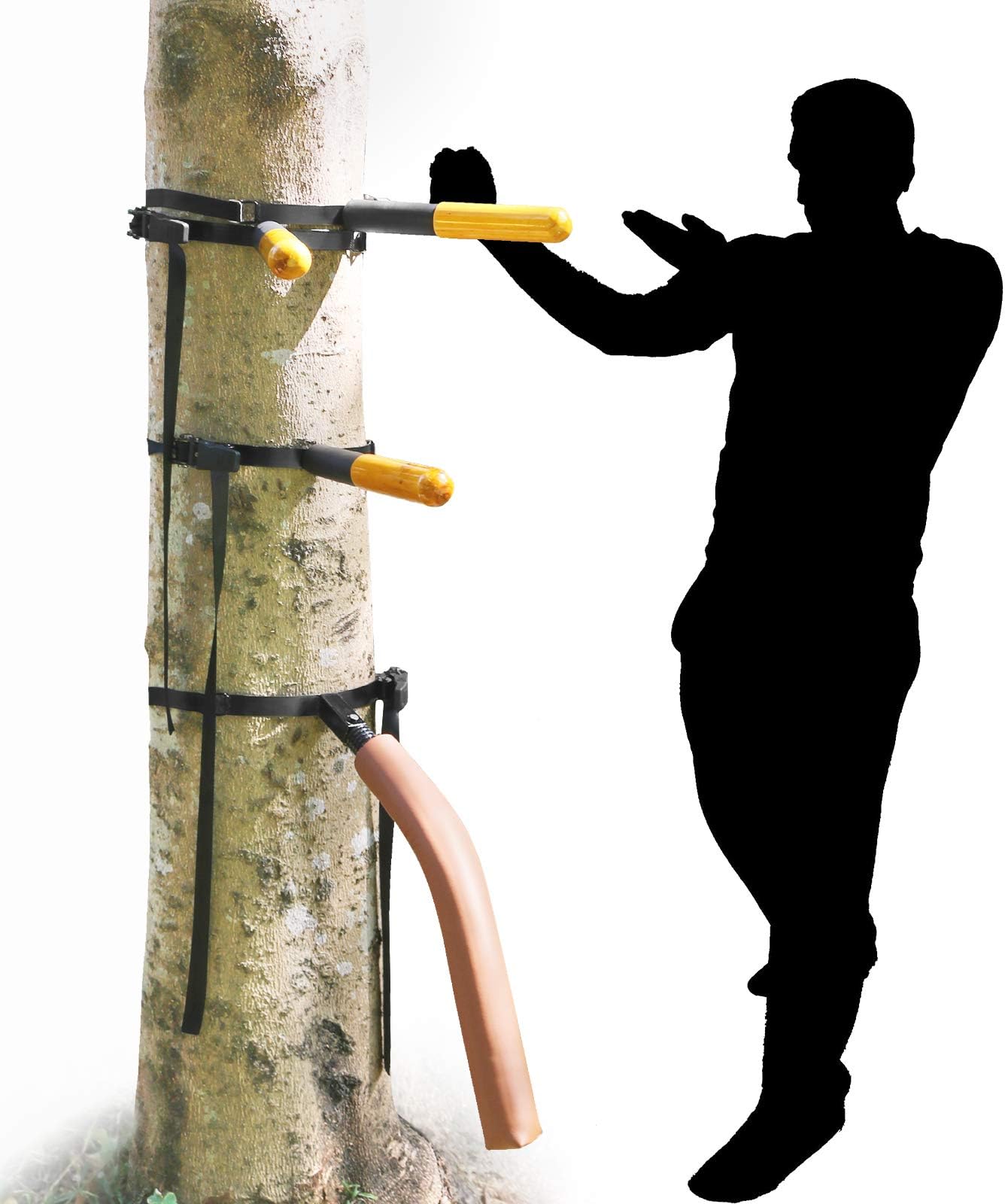 SYNTECSO Wing Chun Dummy for Martial Arts Training-3 Models Available-Wall Mounted & Portable for Tree or Soft Object