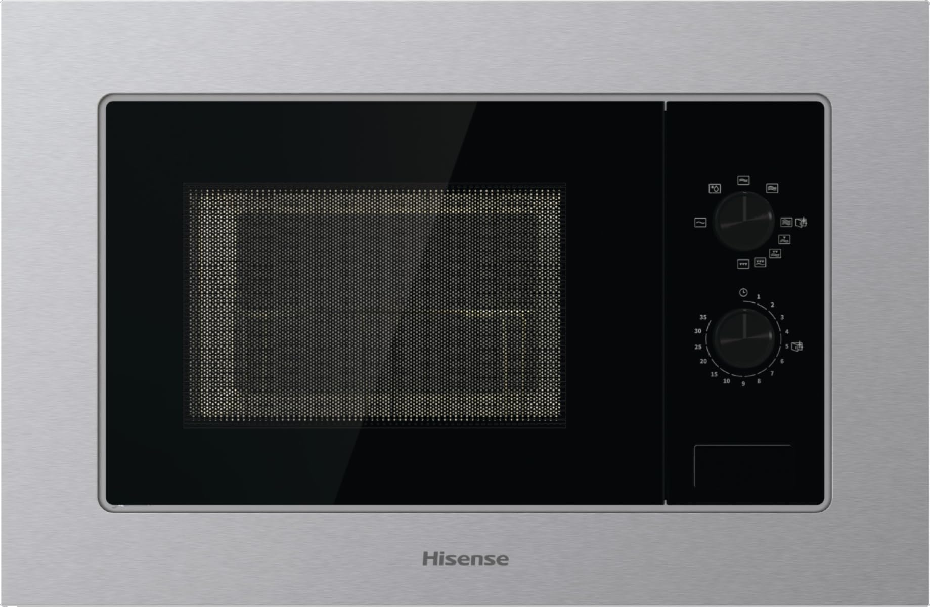 HISENSE BIM320G11X FORNO MICROONDE INCASSO 20L 800W GRILL AQUA CLEANING INOX VETRO NERO