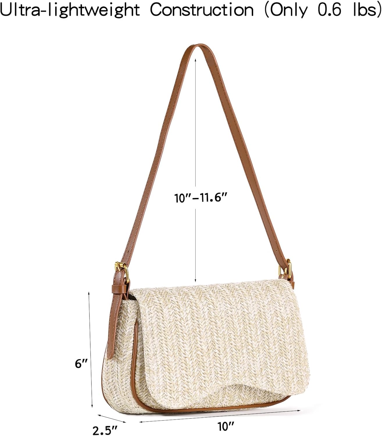 Richeart Straw Purses for Women - Summer Beach Shoulder Purse - Boho Clutch Underarm Bag - Image 6
