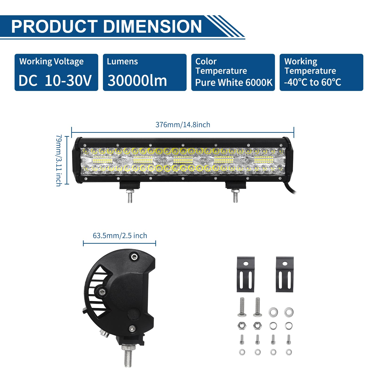 SKYWORLD 15 cali 130 W listwa świetlna LED 1 sztuka wodoodporna IP67 lampa LED Rampa 12 V światła przeciwmgielne do 4 x 4 Off Road Truck Vehicle Car