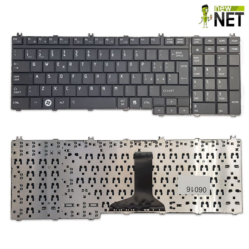 Tastiera Italiana Per Toshiba Satellite L505-10T E L505-112 – Layout QWERTY, Nera, Nuova!