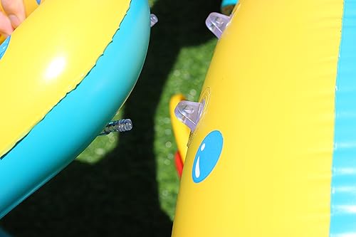 Miniatura 7 de Flotadores inflables para piscina para bebés con toldo de protección solar extraíble, flotadores para niños pequeños con asiento y asa, flotadores