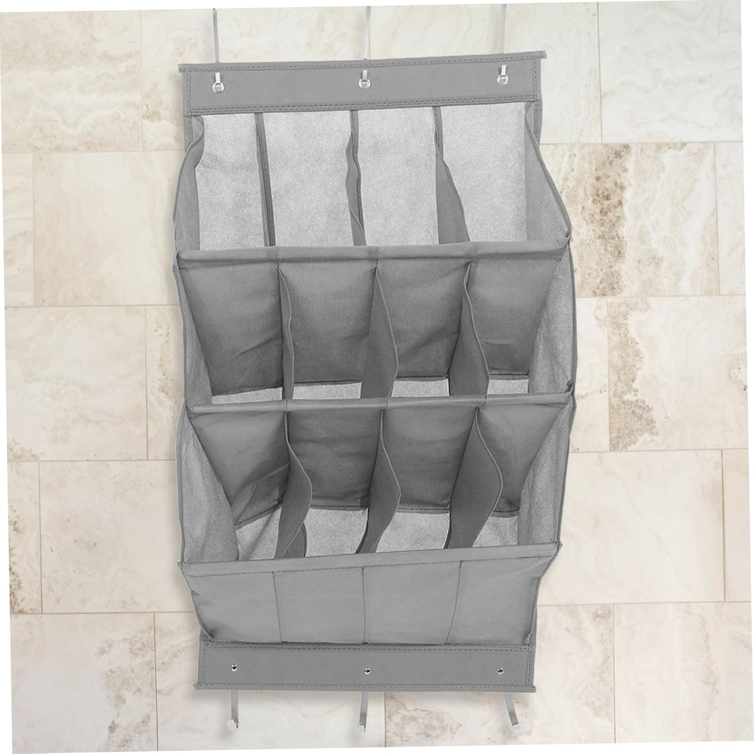 Shoe Organizer Hanging Rack Polyester Foldable over Door 12 Grid