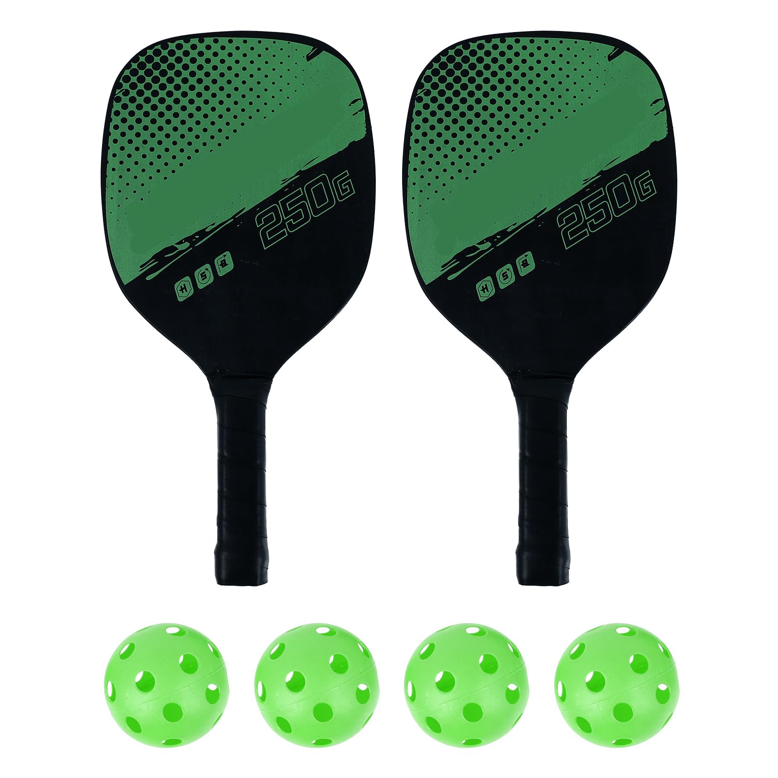 BESPORTBLE Pickleball Paddle Set with 2 Rackets & 4 Balls, Indoor & Outdoor Use, Random Style