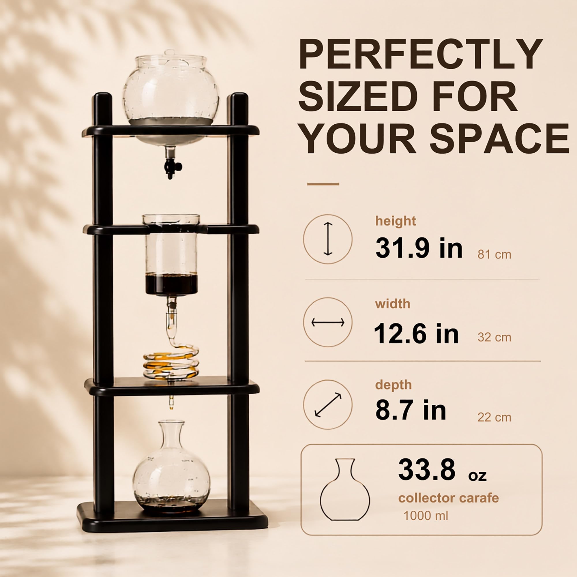 Maszyna Ice Coffee Drip, Wieża Slow Brew 1000 ml do Kawiarni i Baru