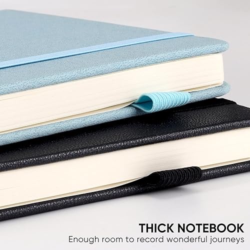 Miniatura 4 de Cuadernos rayados con bucle para bolígrafo, cuaderno de tapa dura para el trabajo, papel grueso de alta calidad de 3.53 ozm con bolsillo interior,