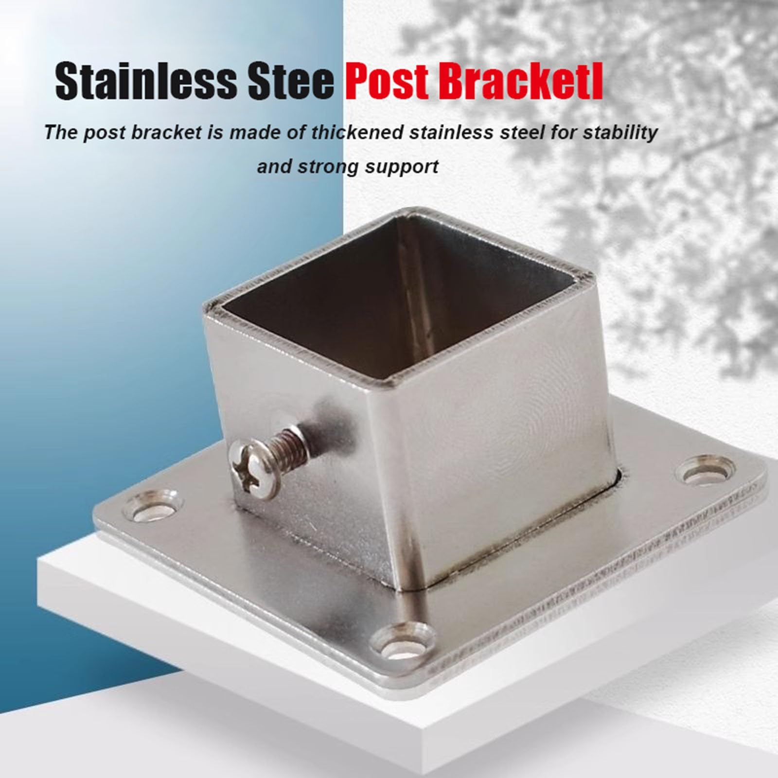 Base de poste resistente para barandilla de cubierta, anclaje de poste de madera para porche, cubierta, pasamanos, valla, puerta, pérgola