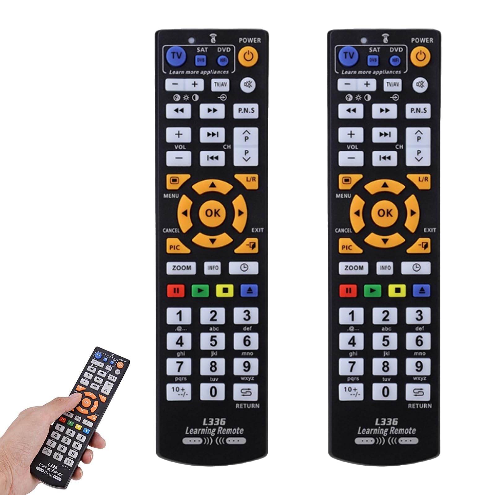 Amazon.co.jp: EsiFare 学習リモコン 2個入り マルチリモコン L336
