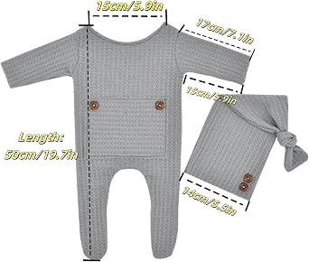 Winmany Newborn Baby Boys Girls Crochet Photoshoot Outfits Knitted Photography Outfits Props Romper Hats Set